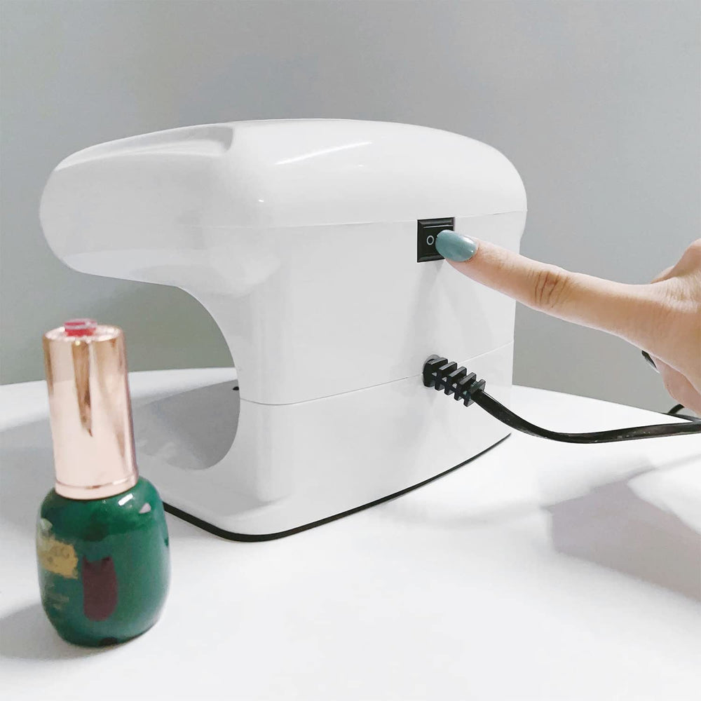 QUTUNI nail dryer home-manicure setup for convenient self-care.