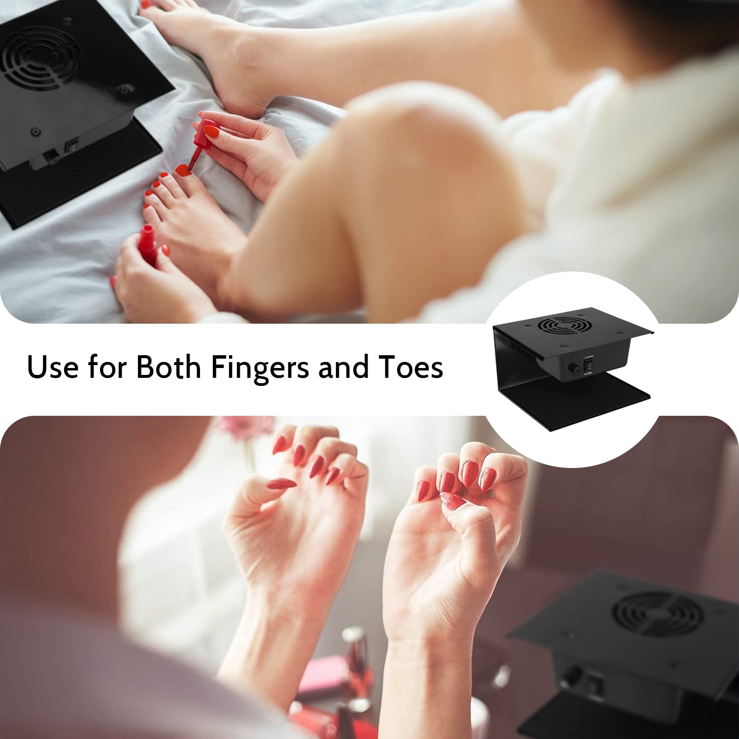 QUTUNI nail dryer safety features include overvoltage protection for worry-free use.