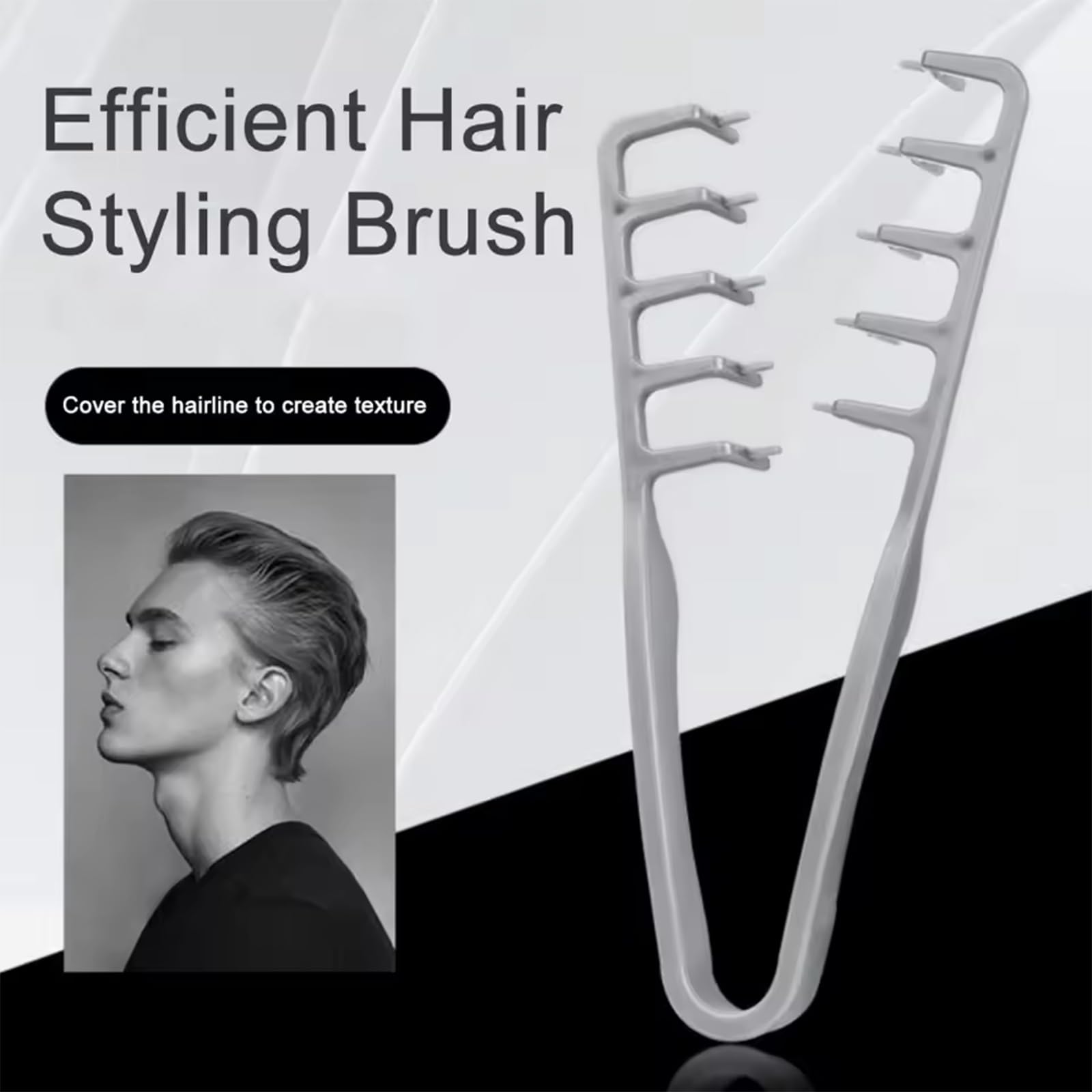 Qyubov Volumizing Texture Comb close-up shows wide teeth for gentle detangling and anti-frizz.