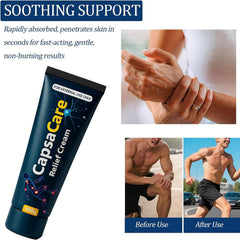QUZOYU Capsacare-cream-application shows massage-ready texture for smooth, focused relief.