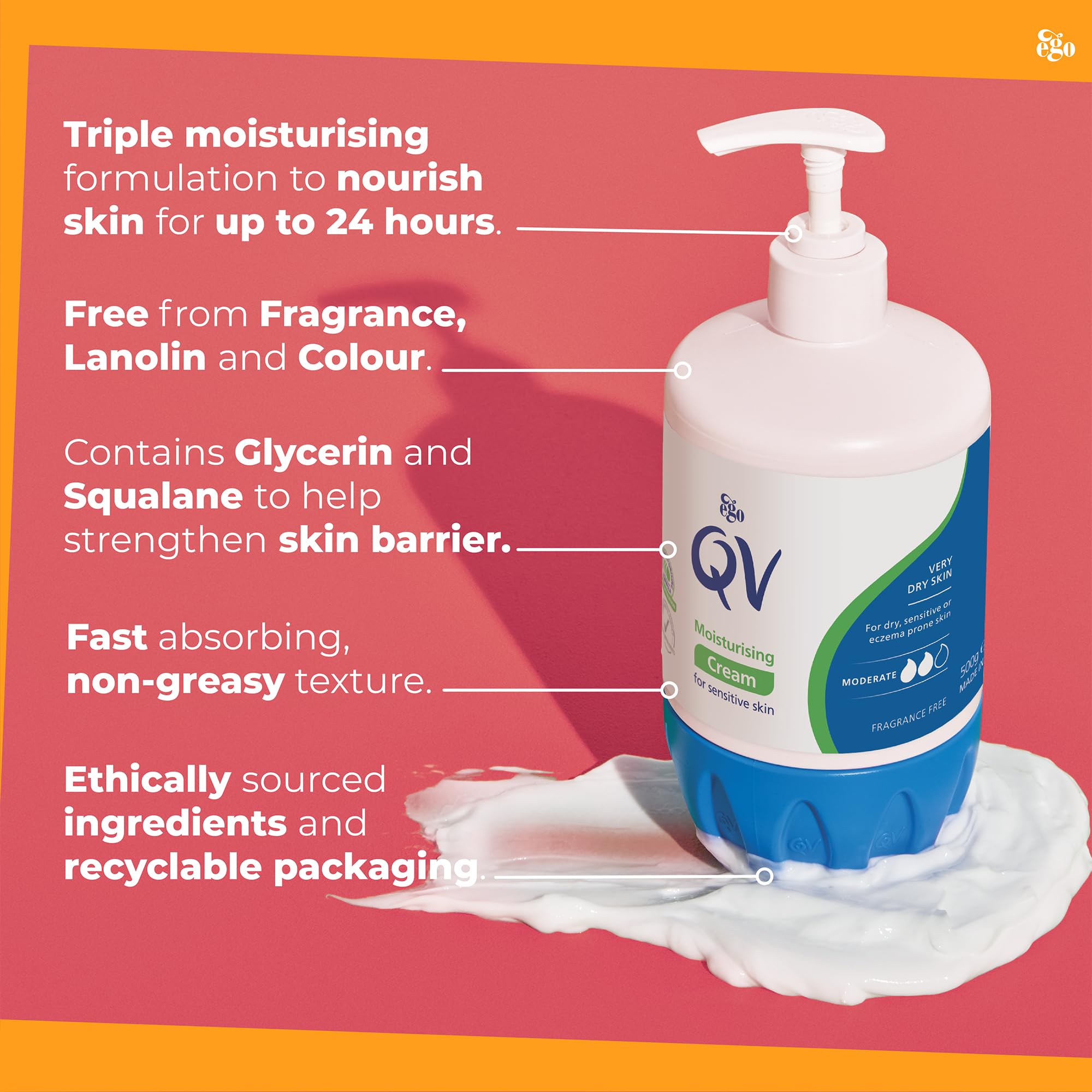 QV Cream skin barrier illustration depicting protection from environmental stressors.