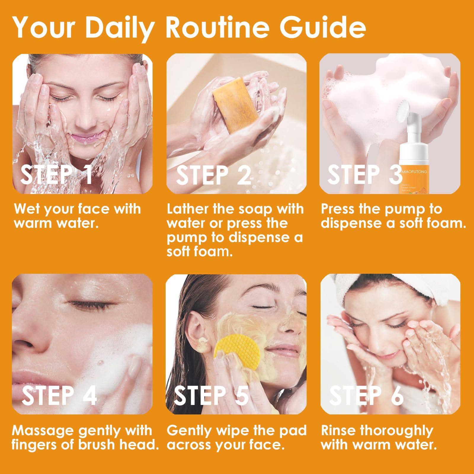qvkzl natural-turmeric-ingredients highlight plant-based formula for gentle cleansing.