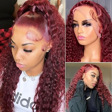 QWedafy Burgundy wig 30 inch length creates dramatic, elegant looks.
