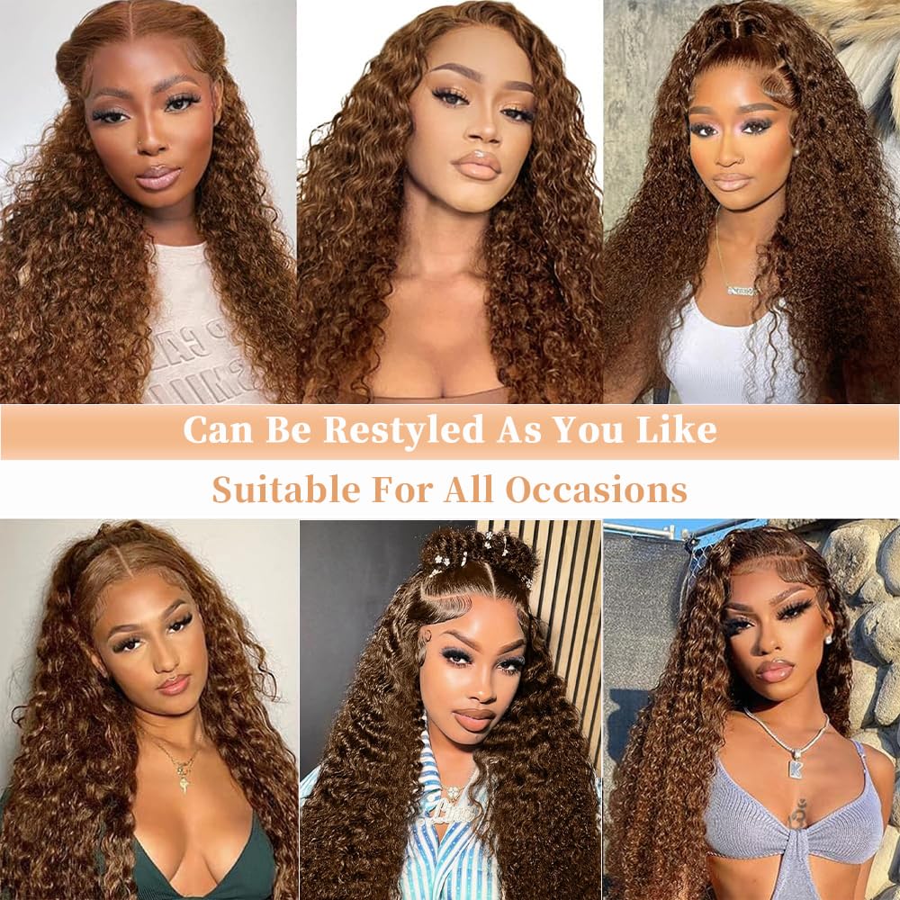 QWedafy chocolate brown lace front wig color-detail shot demonstrates rich HD shade.