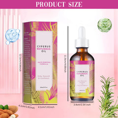 Qynar Cyperus Rotundus Oil ingredients aloe and almond for soothing skin.