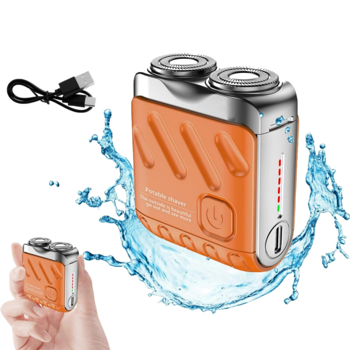 R-12 Luggage Electric Shaver case open shows portable design for on-the-go grooming.