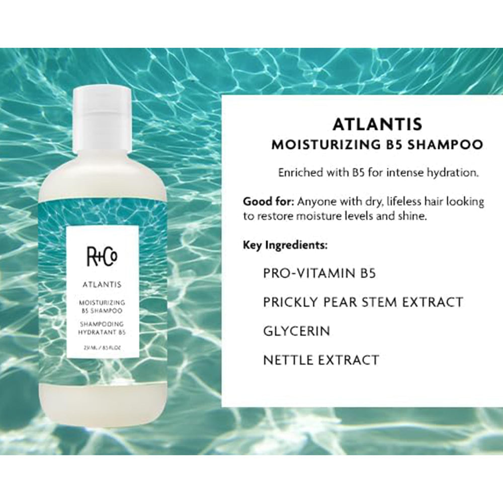 Atlantis shampoo label emphasizes vitamins and minerals for strength