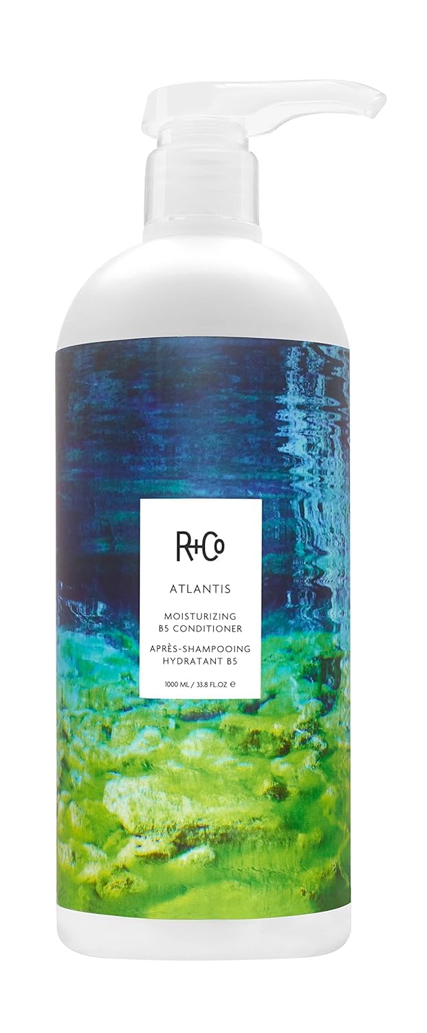 R+Co Atlantis conditioner bottle front view highlighting intense moisture