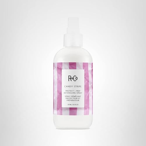 R+Co Candy Stripe with rosemary stimulates scalp for improved texture.