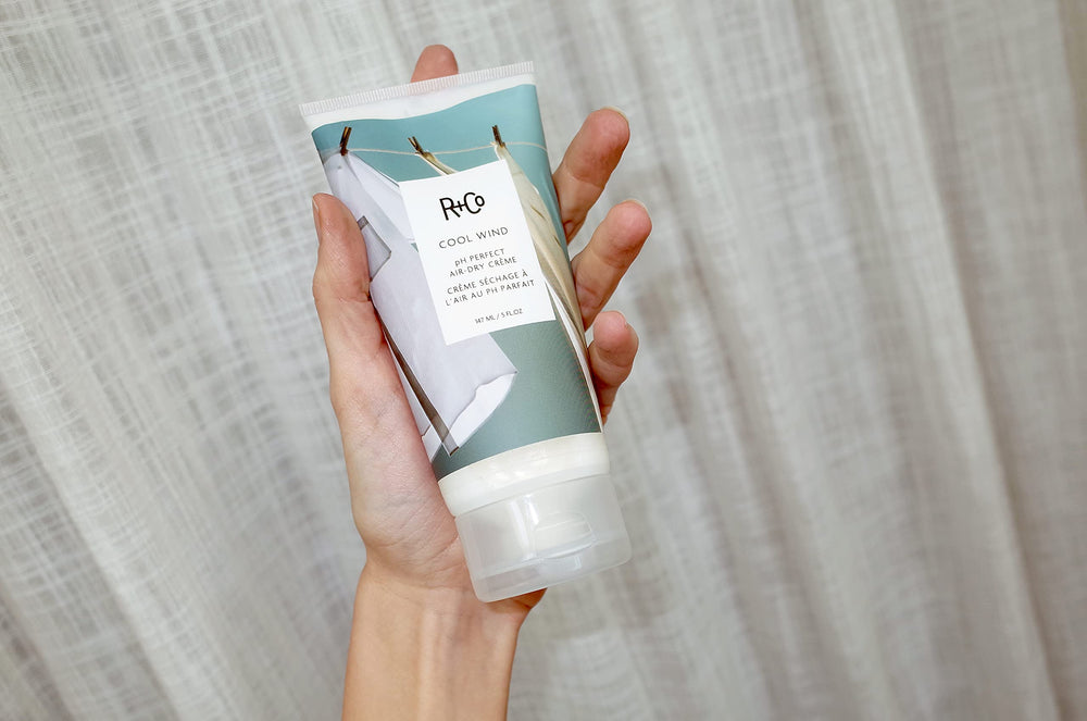 R+Co Cool Wind soft-hair result showing smooth, manageable strands after air-drying