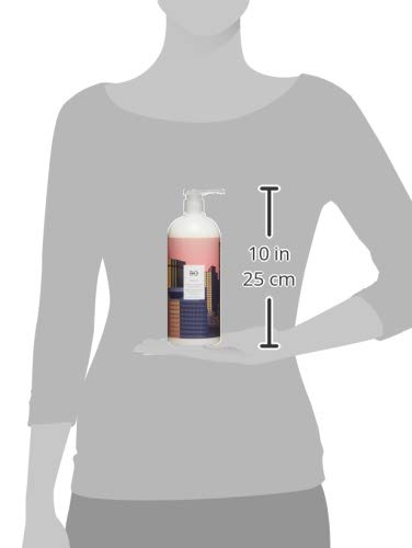 R+Co Dallas Biotin Thickening Conditioner on hair for glossy, volumized finish.