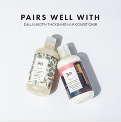 R+Co Dallas Thickening Shampoo bottle cap sealed for travel-ready care