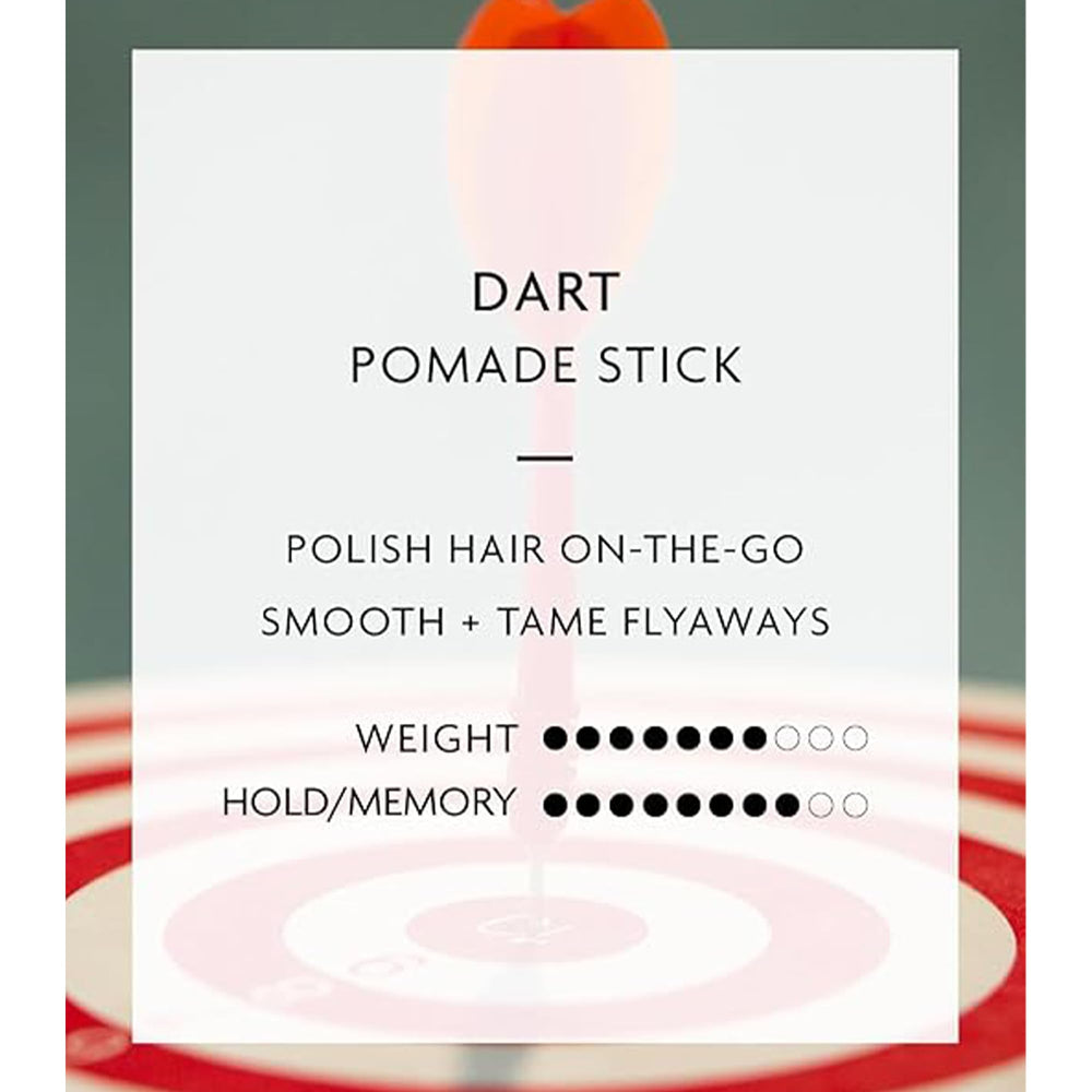R+Co Dart Pomade Stick helps tame frizz and preserve texture in humidity.
