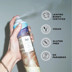 R+Co Death Valley dry shampoo set 6oz bottle focuses on oil absorption and added volume.