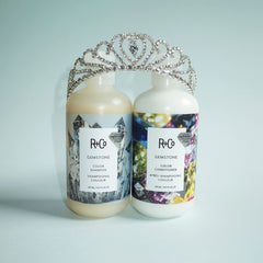 R+Co Gemstone lather gently cleanses while protecting color.