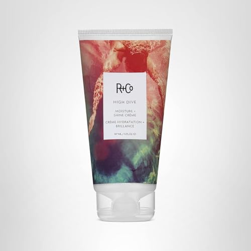 R+Co High Dive provitamin-b5 panel hints at added shine and moisture.