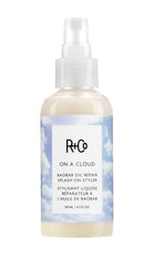 R+Co On A Cloud Baobab Oil Repair Splash bottle for instant shine and repair.