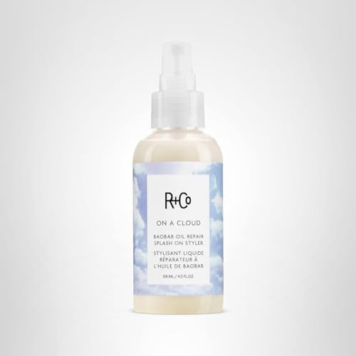 Finished hairstyle using R+Co On A Cloud Baobab Oil Repair Splash for frizz control.