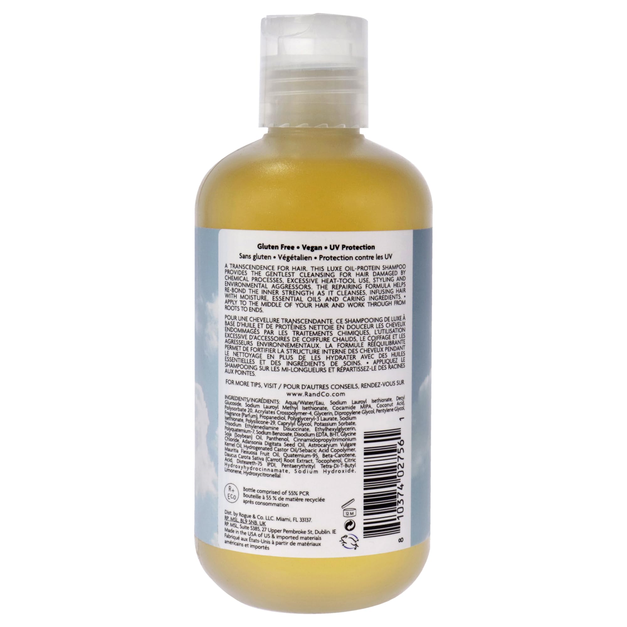 R+Co On A Cloud Baobab Repair Shampoo ingredients oil highlights nourishing oils for moisture.