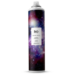 R+Co Outer Space Light Hair Spray bottle delivers flexible hold for all-day style.