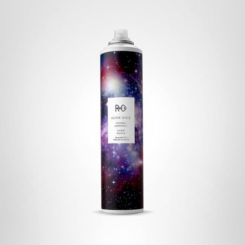 R+Co Outer Space Light Hair Spray offers UV protection during sunny styling sessions.
