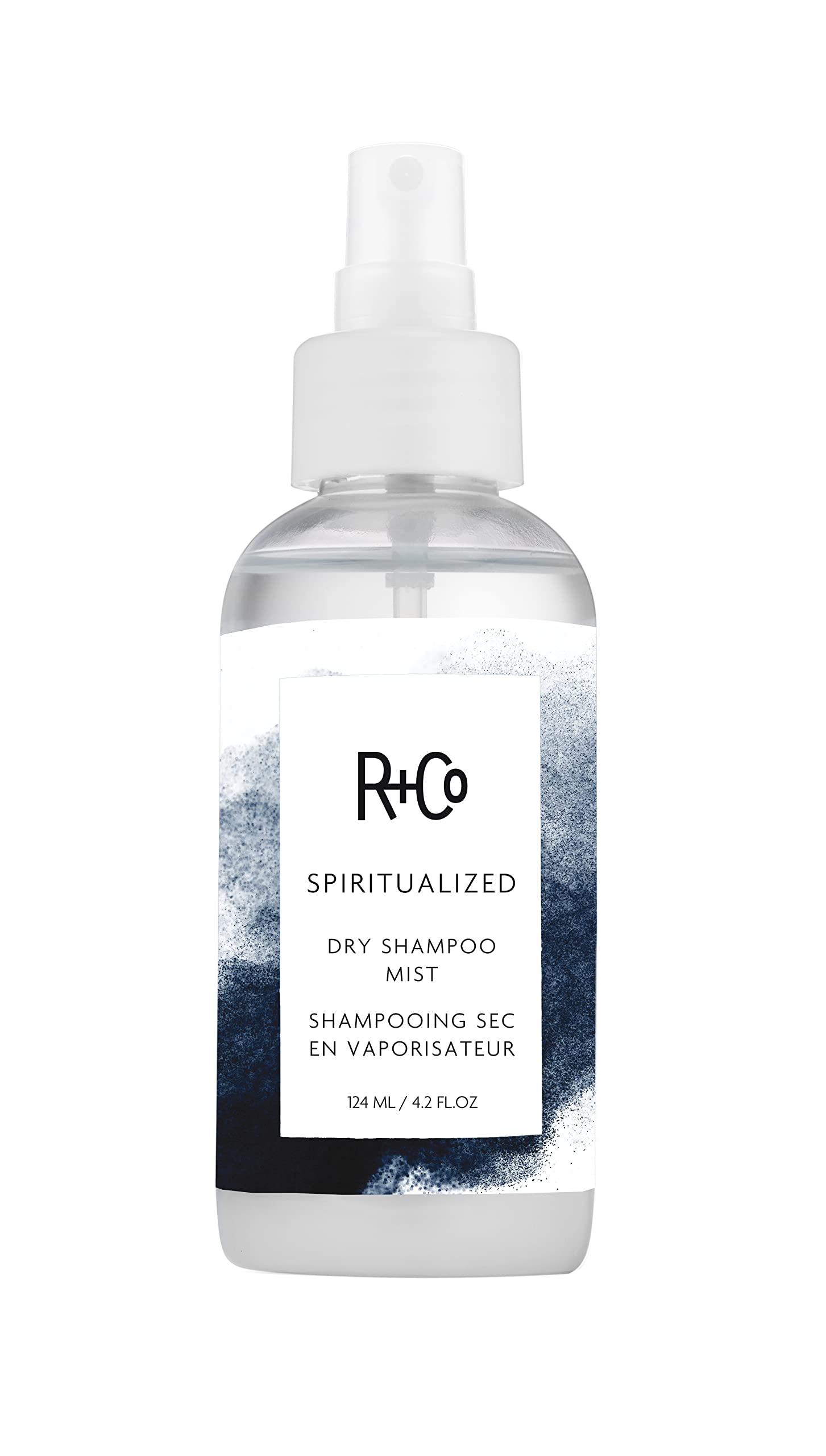 R+Co Spiritualized Dry Shampoo Mist bottle ready for a quick refresh between washes.