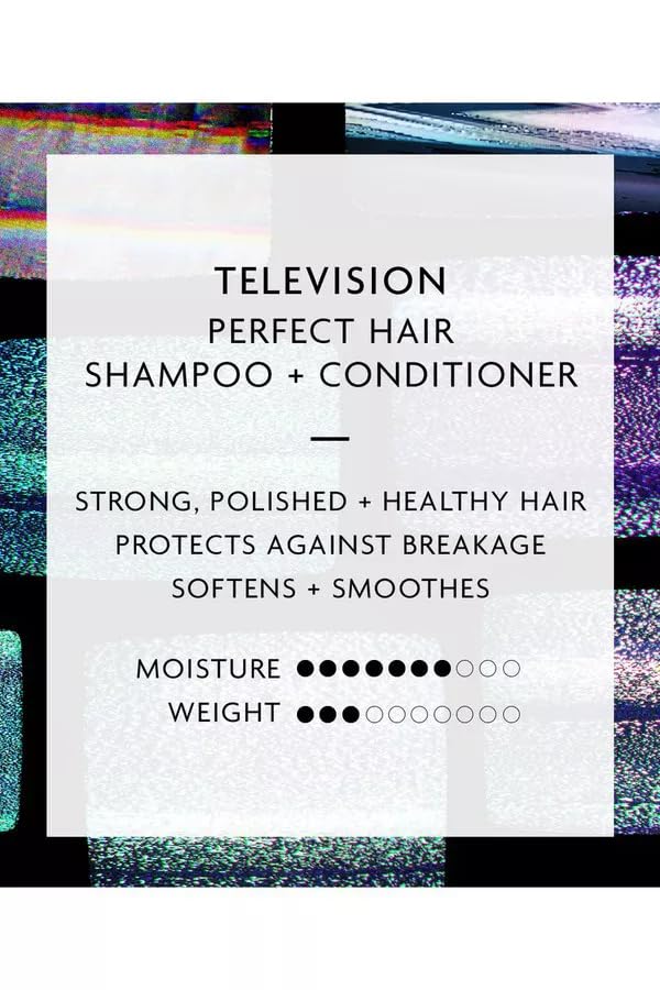 R+Co Television set on shelf evokes premium cruelty-free hair care