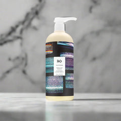 R+Co Television Perfect Hair Shampoo ingredients graphic emphasizes vegan, cruelty-free ethics.