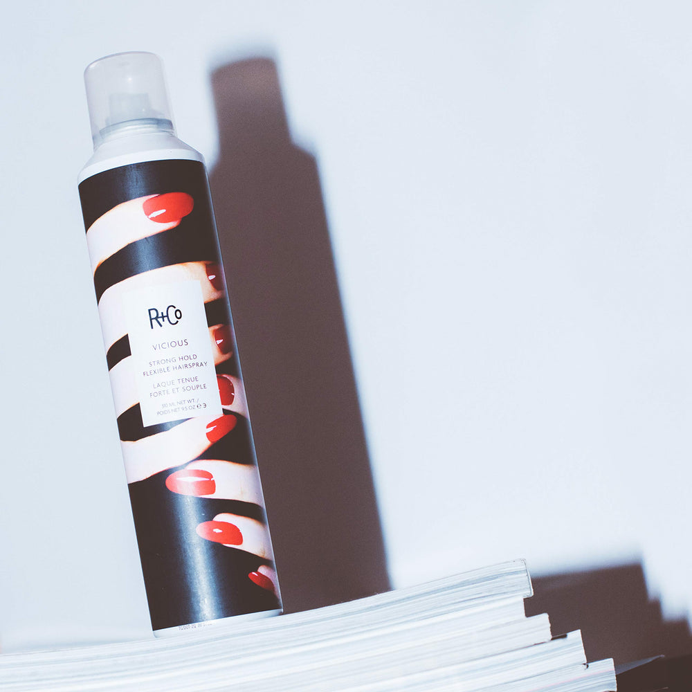 R+Co VICIOUS styling results demonstrate long-lasting control in a styling session.