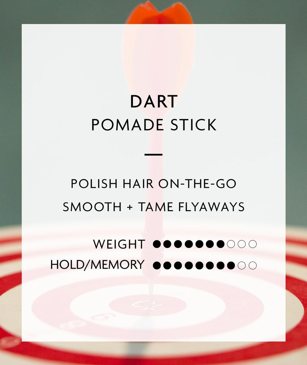 R+Co DART Hair Wax Stick sculpting defined lines for groomed style.