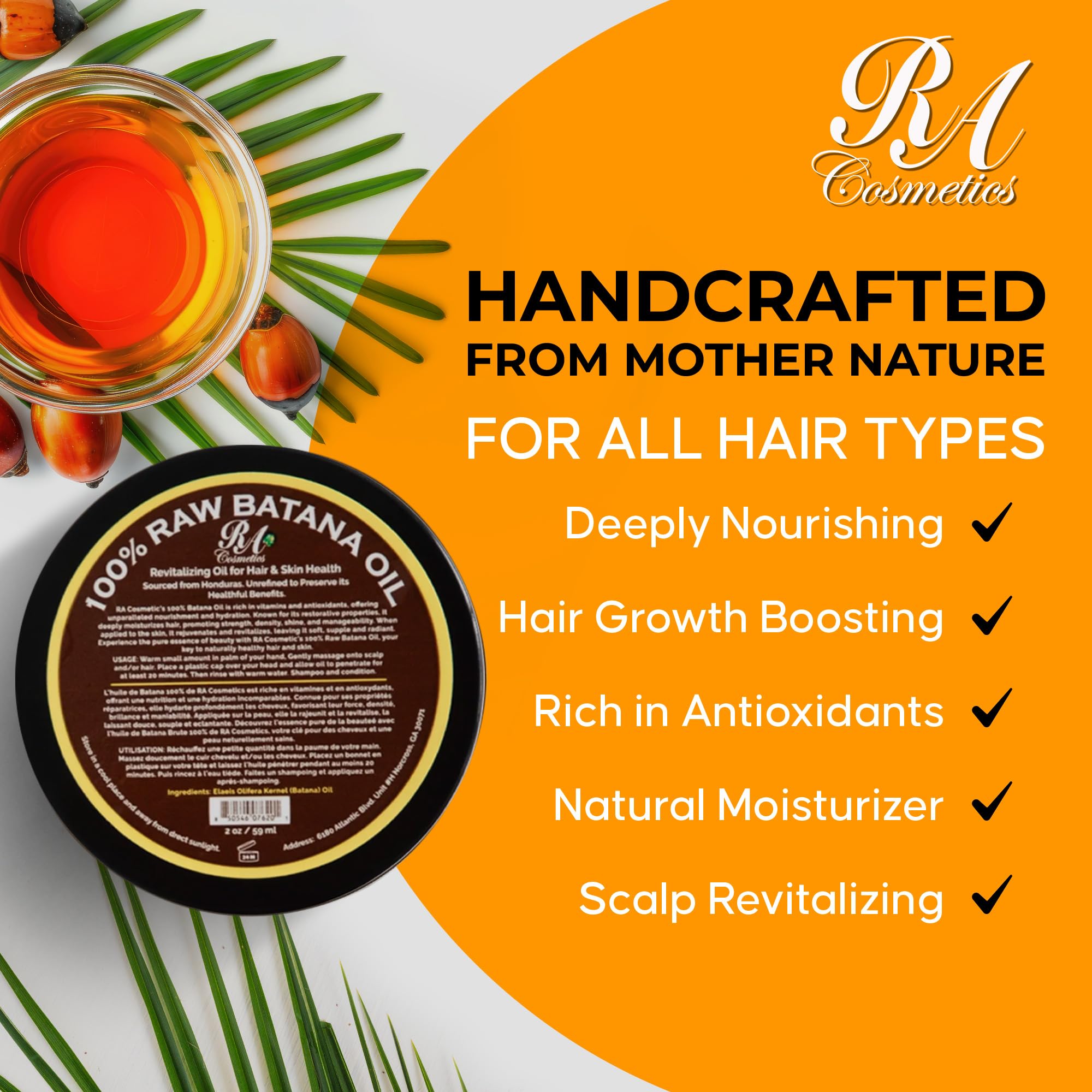 RA COSMETICS Batana Oil applied to scalp for moisture