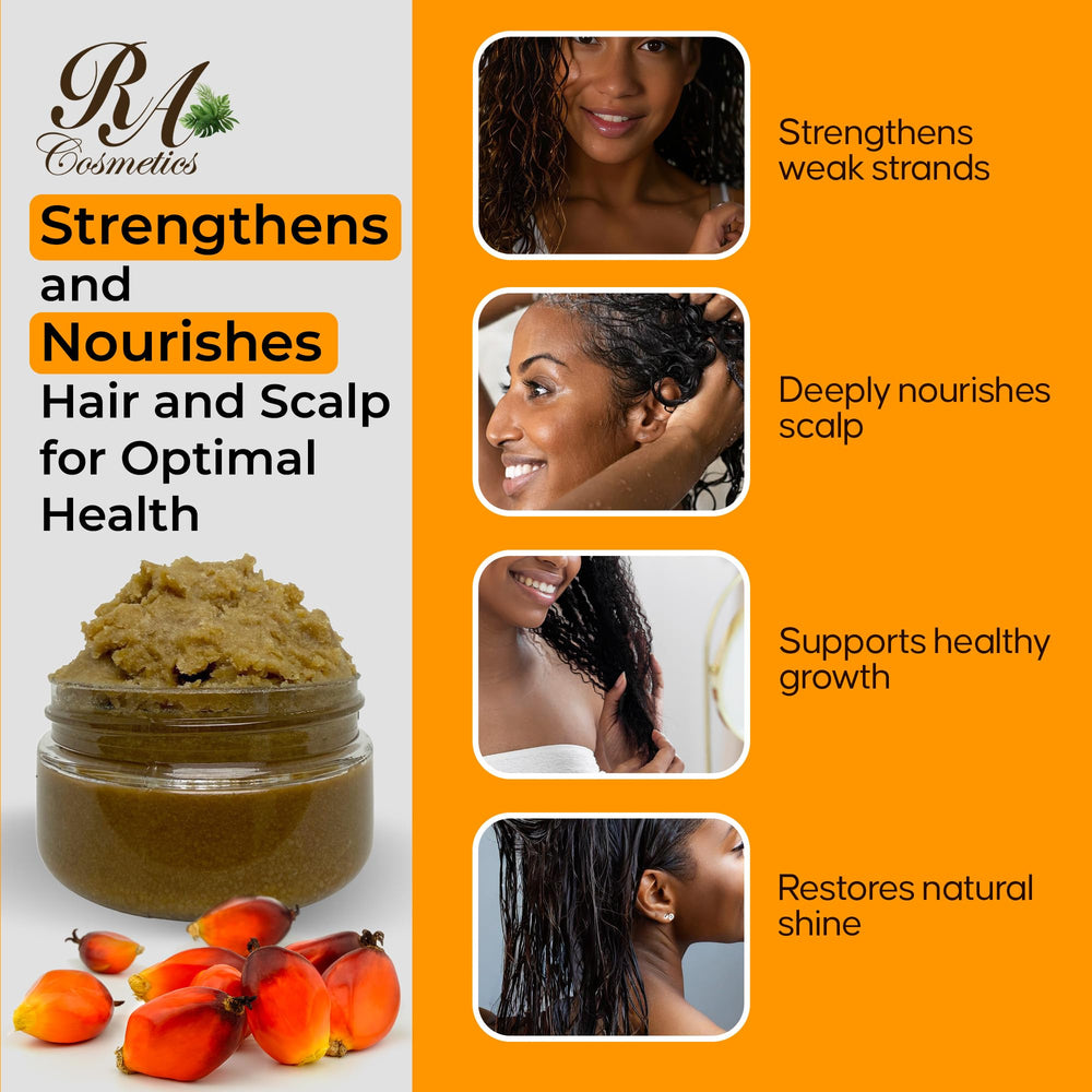 RA COSMETICS Batana Oil on textured hair for smoother manageability