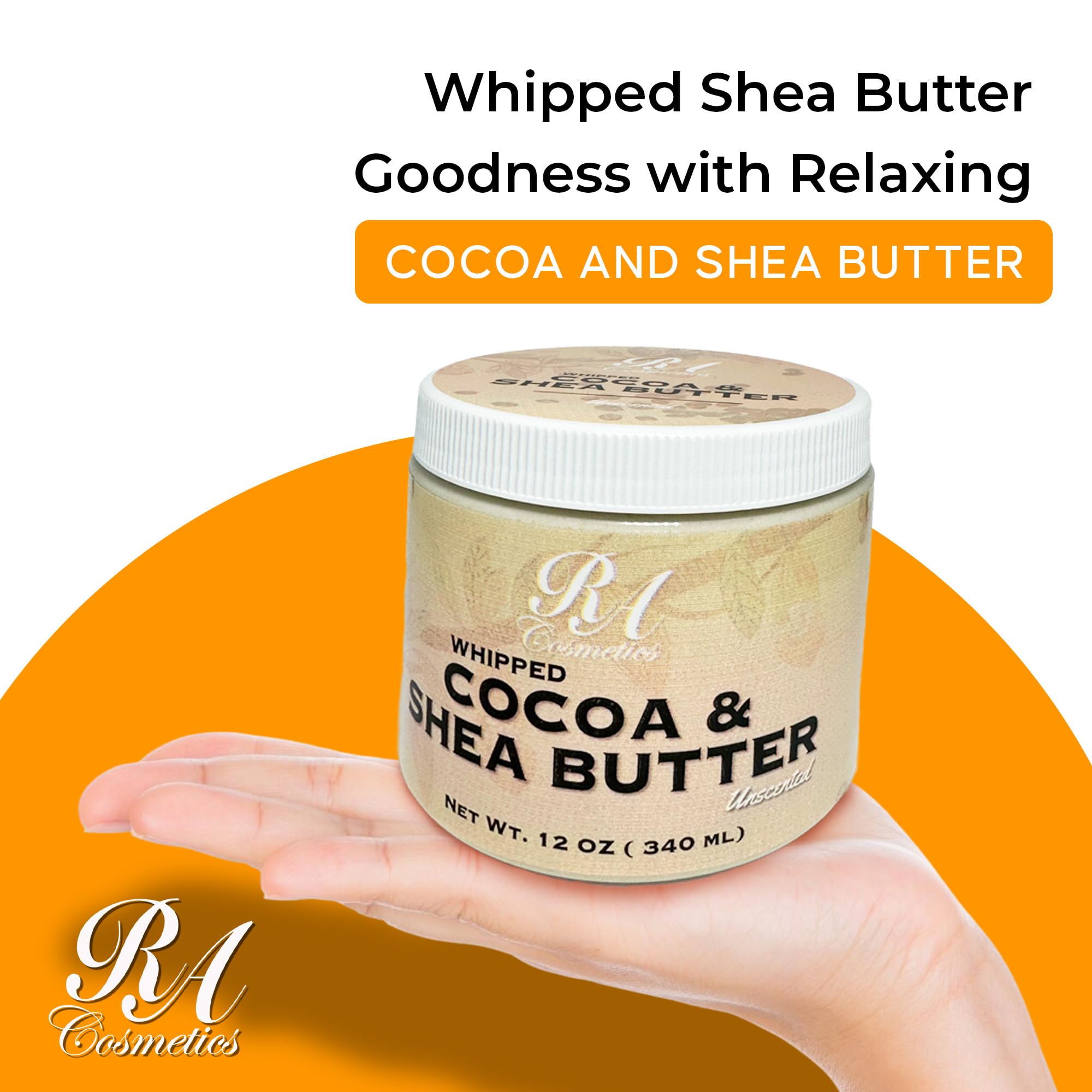 RA COSMETICS Cocoa and Shea Butter with coconut oil nourishes skin and hair