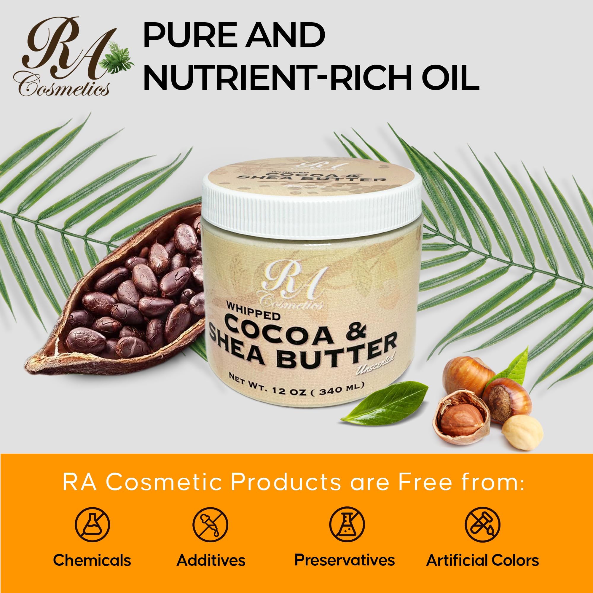RA COSMETICS Shea butter softens frizz on textured hair