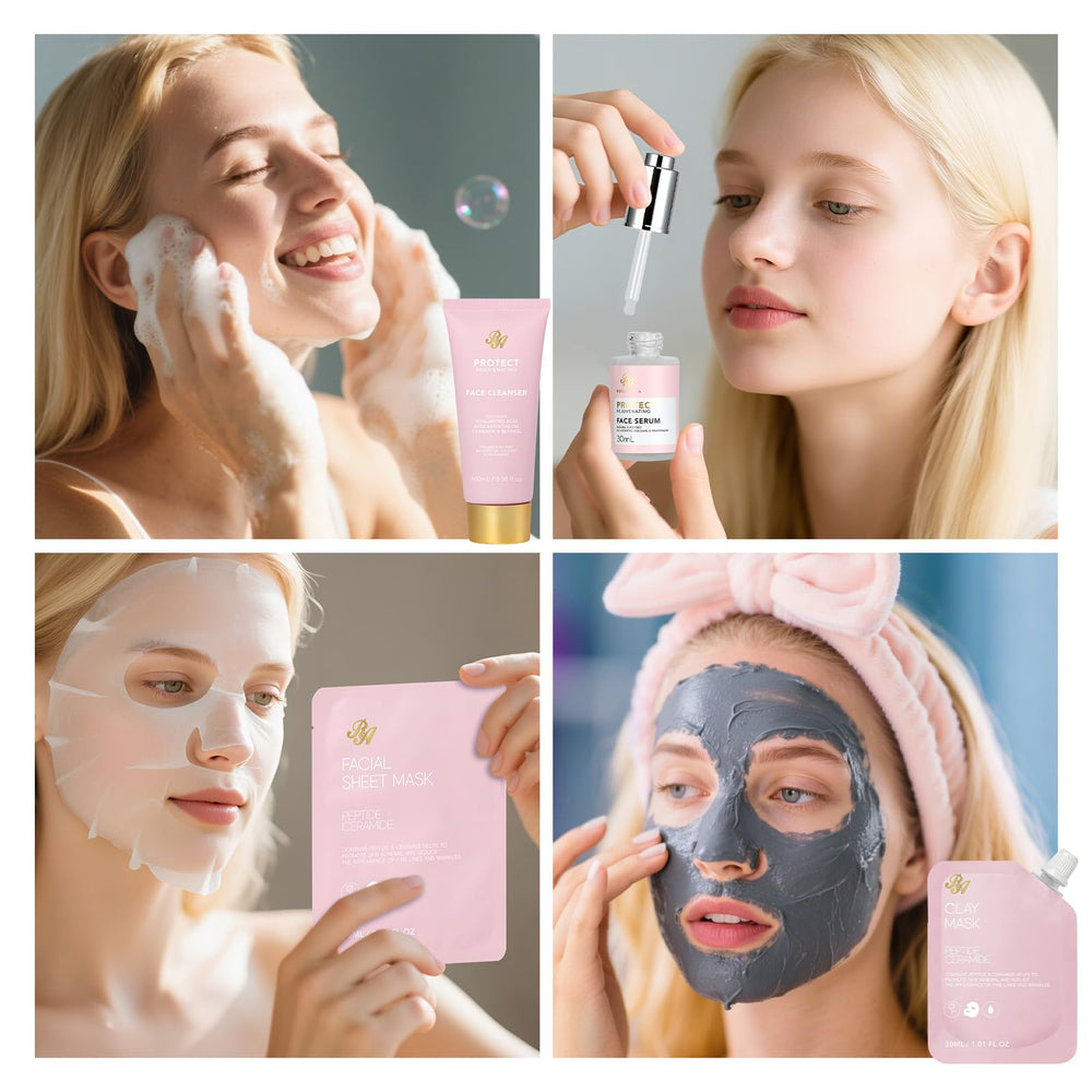RA ROSA ACCA clay mask and lavender serum for detoxifying care and calm