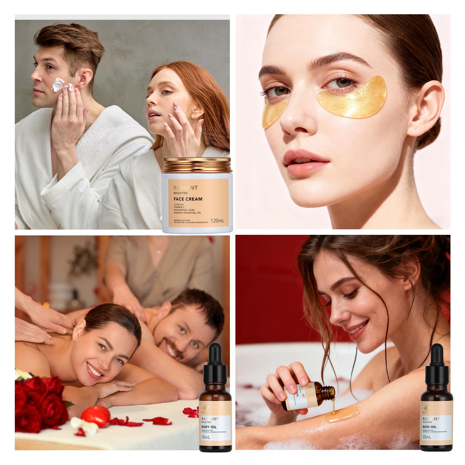 RA ROSA ACCA clay mask palette demonstrates deep cleansing and pore care at home