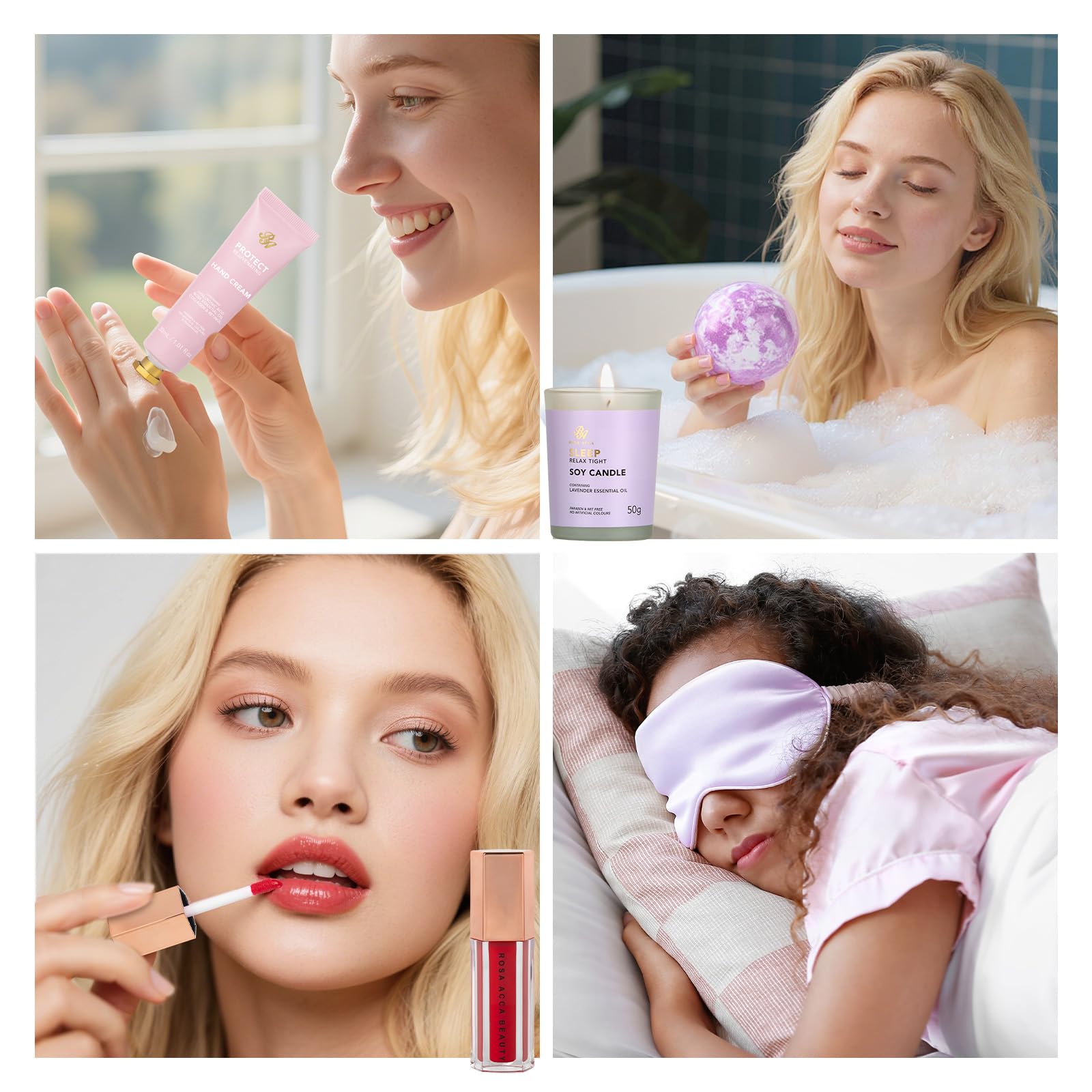 RA ROSA ACCA gel under‑eye patches 5pcs refresh tired eyes.