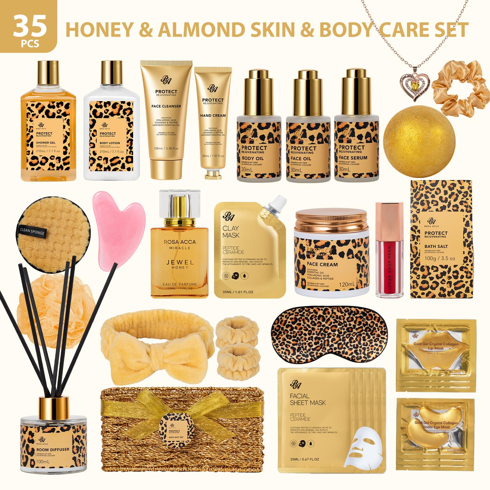RA ROSA ACCA necklace included with spa items adds a thoughtful keepsake.