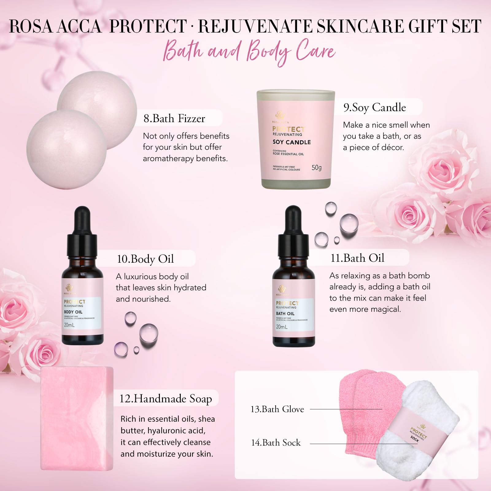 RA ROSA ACCA rose face oil helps balance skin and elasticity.