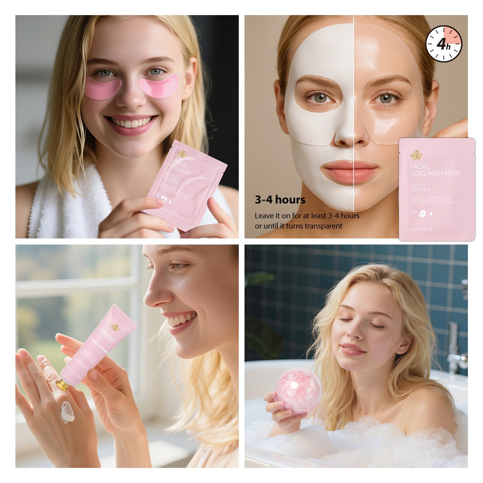 RA ROSA ACCA sheet masks and hydrolyzed collagen masks for quick hydration