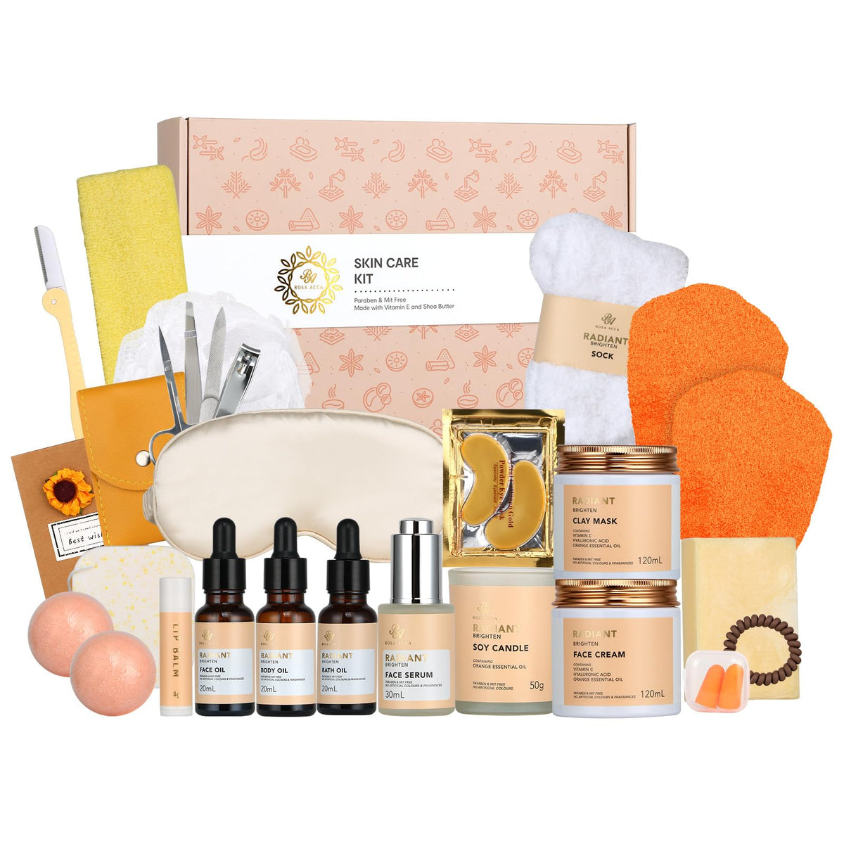 RA ROSA ACCA skin care set box-front shows gift-ready packaging for self-care gifting