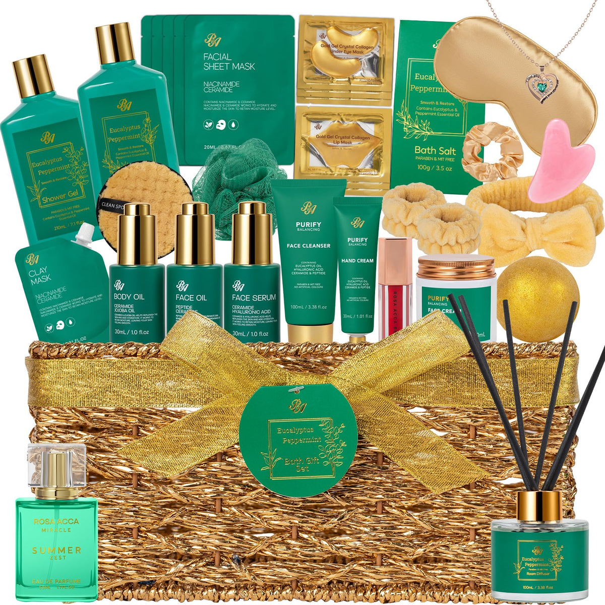 RA ROSA ACCA gift basket ready for a luxurious self-care moment.