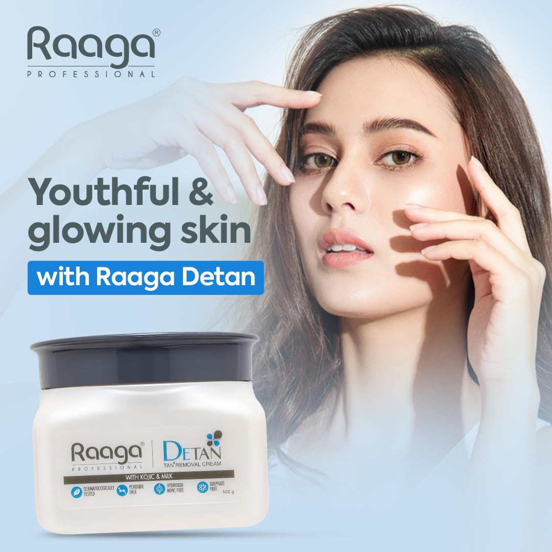 Raaga Professional De-Tan Cream milk extract closeup emphasizes nourishing moisture