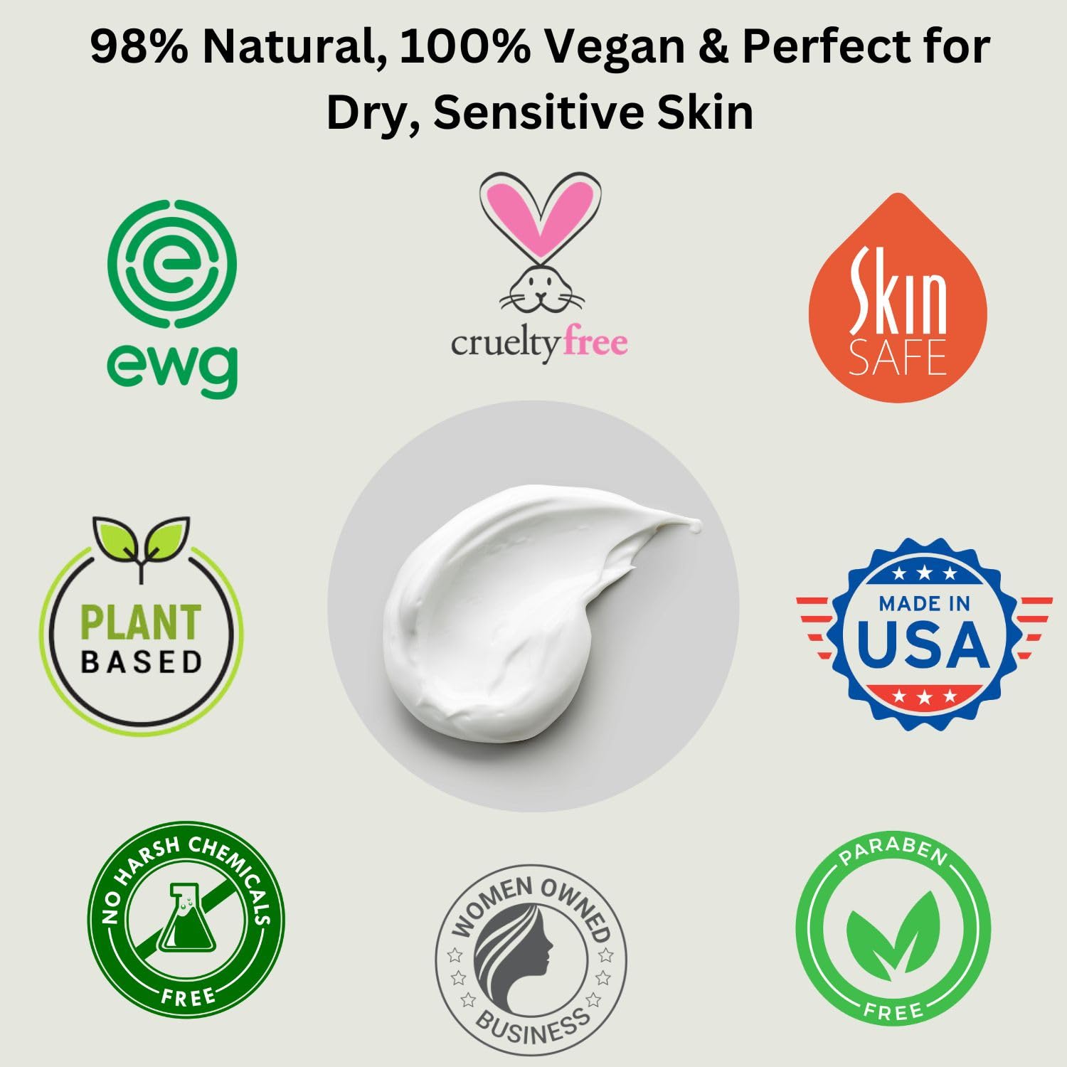 RaGaNaturals unscented lotion in hand for everyday moisture.