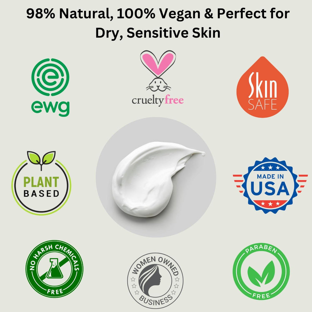 RaGaNaturals unscented lotion in hand for everyday moisture.