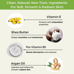 RaGaNaturals unscented lotion pump for quick moisturization.