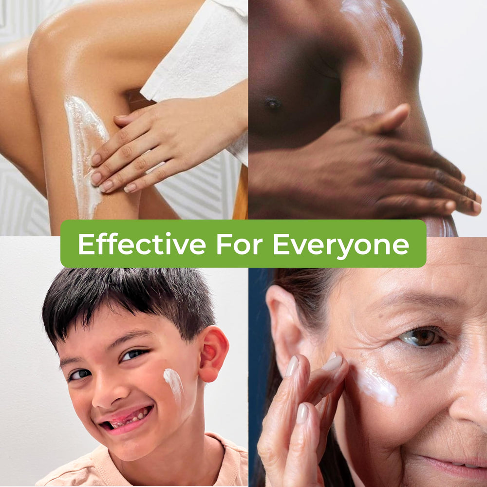RaGaNaturals unscented lotion texture shown for smooth application.
