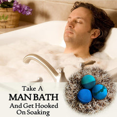 Rachelle Parker men’s bath bombs soothing shea ingredients for dry skin relief