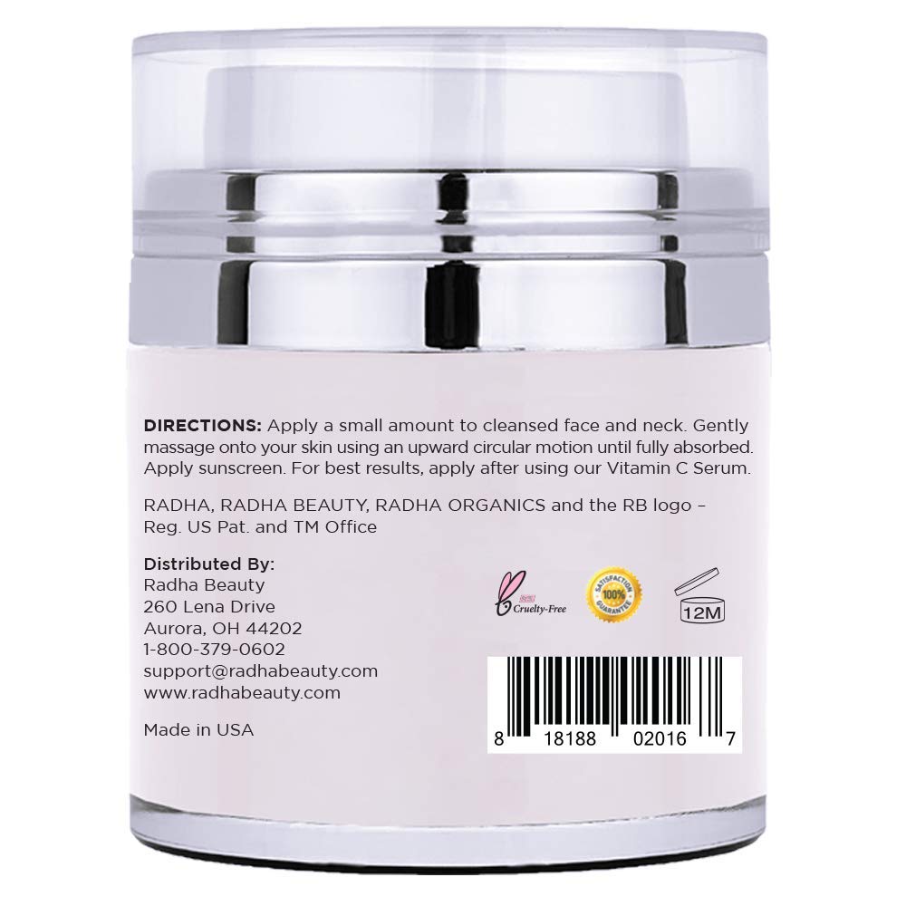 Radha Beauty night and day cream being applied in routine