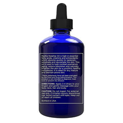 Radha Beauty Rosehip Seed Oil drops illustrate quick absorption for balanced skin.